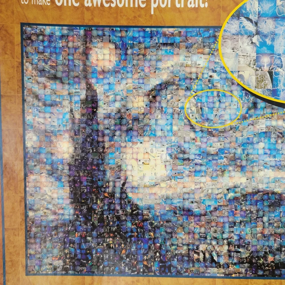 NOB Robert Silvers Photomosaics 1000 PC Puzzle - Van Gogh "Starry Night" - NIB - Picture 2 of 9